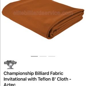 Championship Billiard Fabric w/Teflon 8' Cloth - Aztec (for pool table)